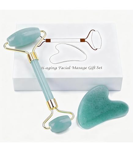 Amazon.co.jp: Gua Sha & Jade ローラーセット、フェイシャルローラー